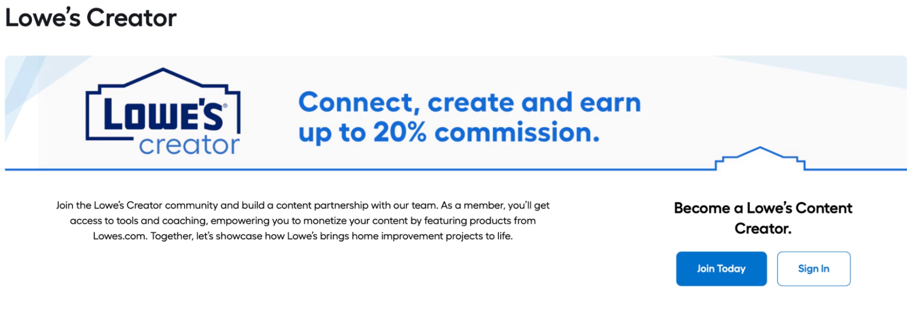 Programme d'affiliation Lowe's