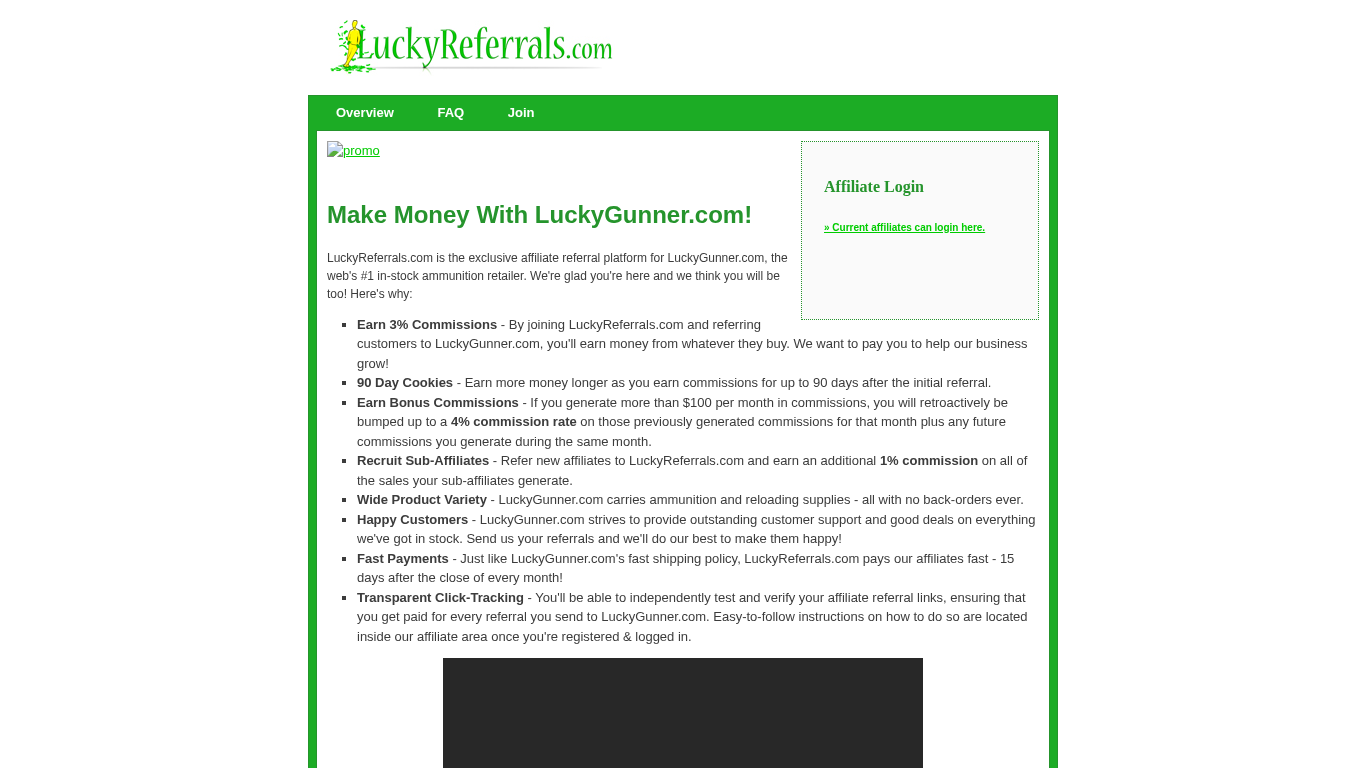 Programme d'affiliation LuckyReferrals