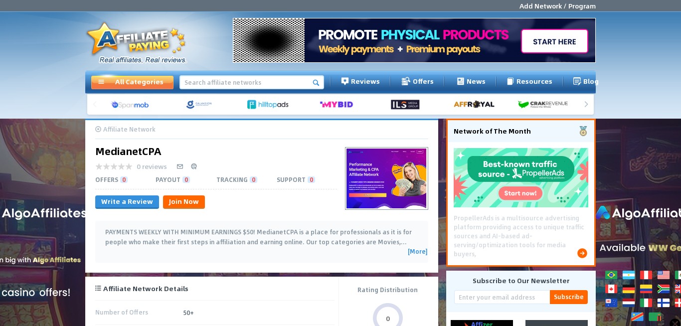 Programme d’affiliation MedianetCPA