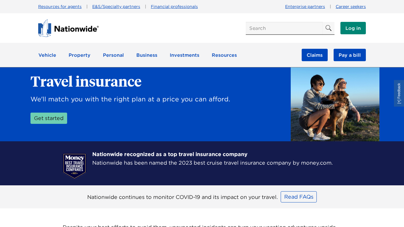 Programme d'affiliation Nationwide Travel Insurance