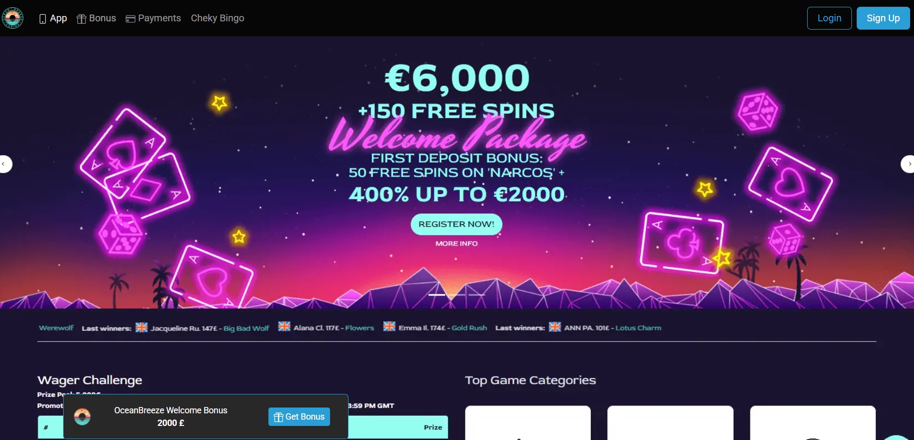 Programme d'affiliation OceanBreeze Casino