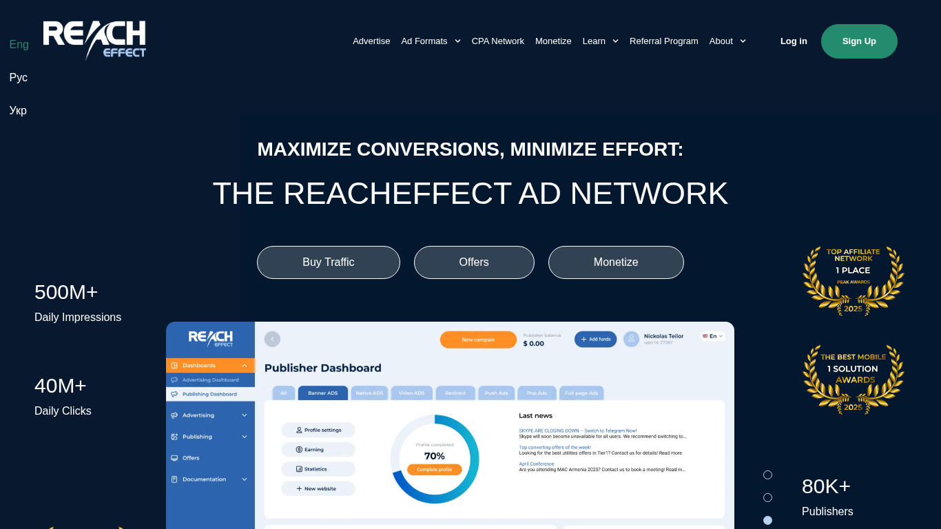 Programme d'affiliation Reacheffect