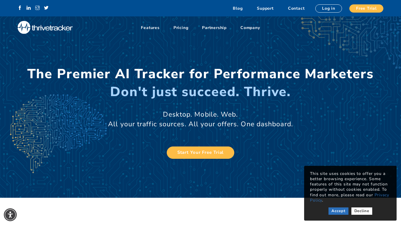 Programme d'affiliation Thrive Tracker