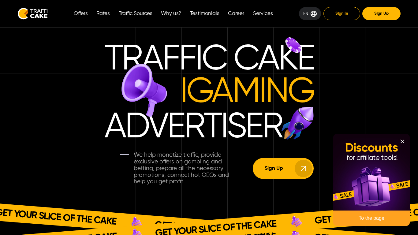 Programme d'affiliation Traffic Cake