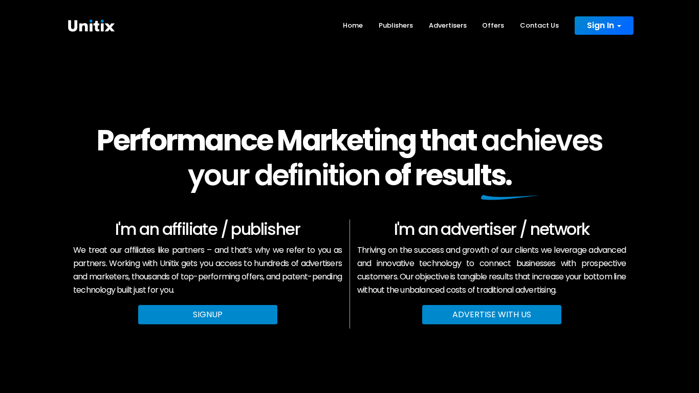 Programme d'affiliation Unitix Ads