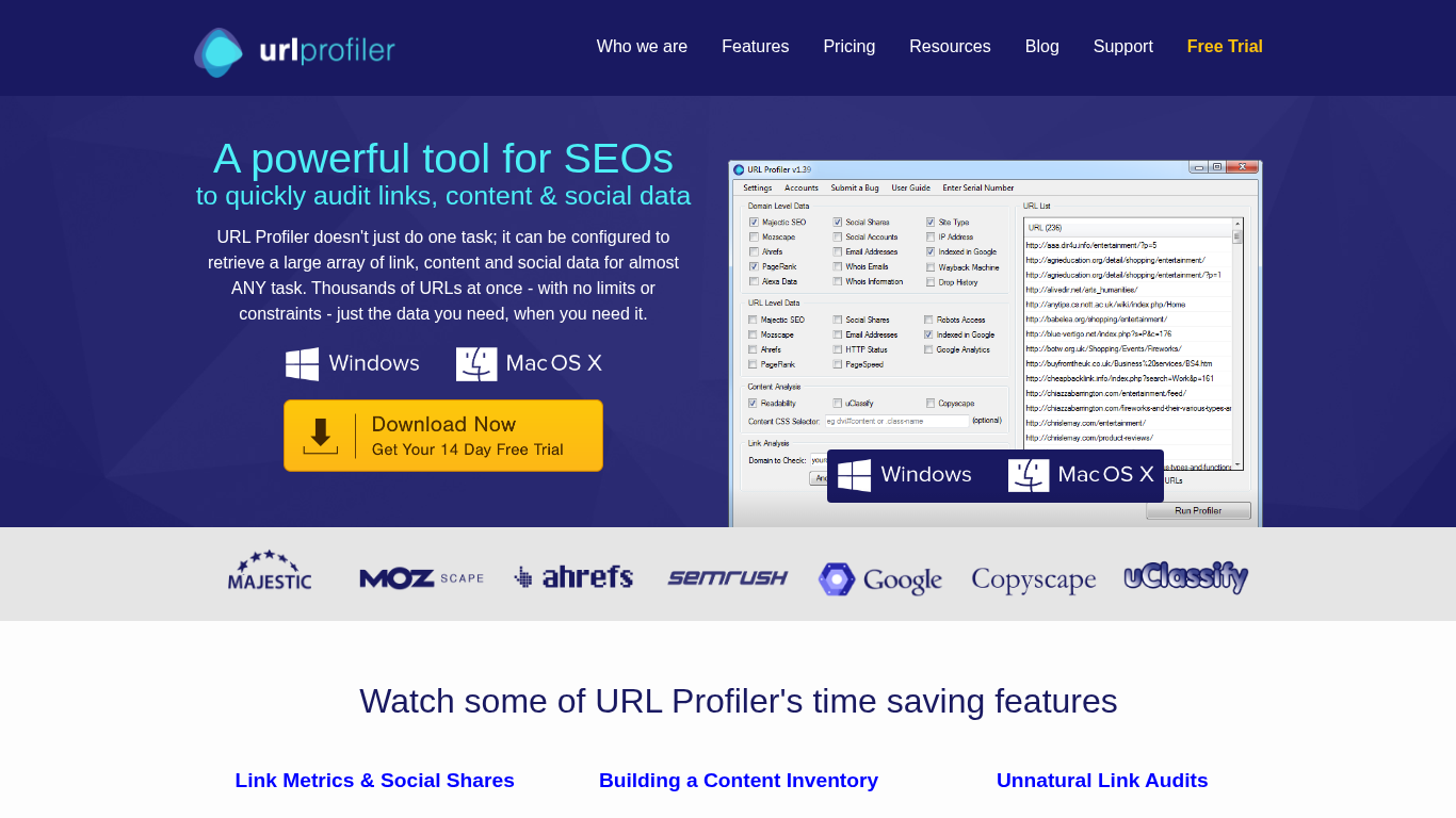 Programme d'affiliation URL Profiler
