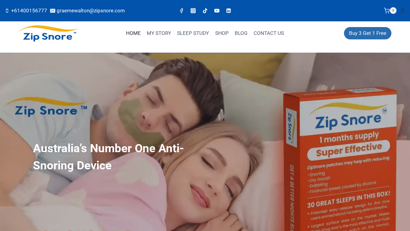 Programme d'affiliation Zip Snore