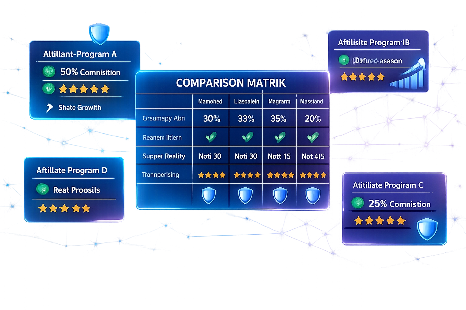 Tableau de bord d’évaluation et comparaison de programmes d’affiliation