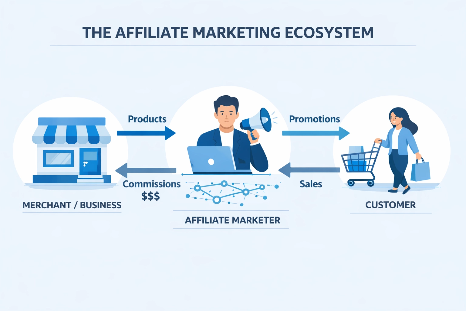 Qu'est-ce qu'un affilié marketing ? Définition, types et comment débuter