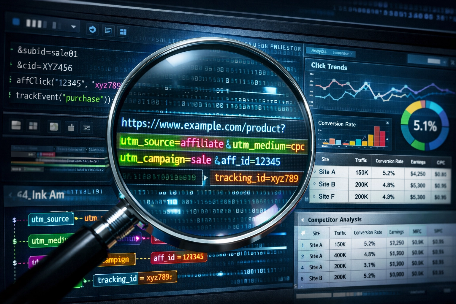 Analyse de liens d’affiliation et investigation de codes de tracking