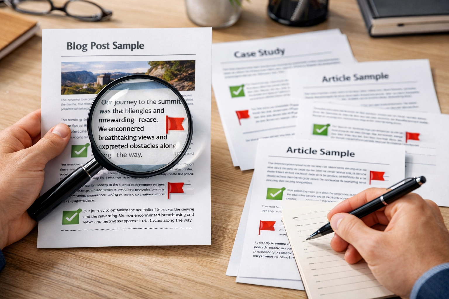 Évaluation de portfolio avec loupe et indicateurs de qualité