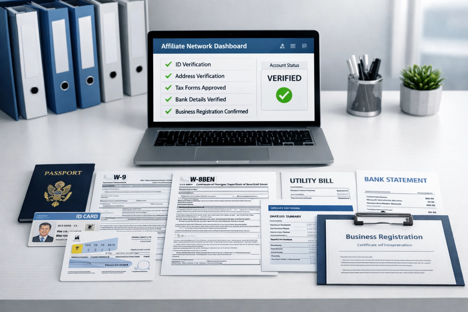 Documents requis pour les candidatures aux réseaux d'affiliation