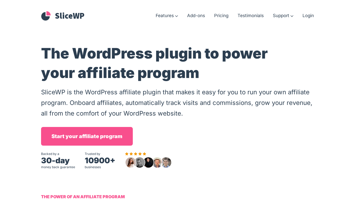 Interface de configuration SliceWP