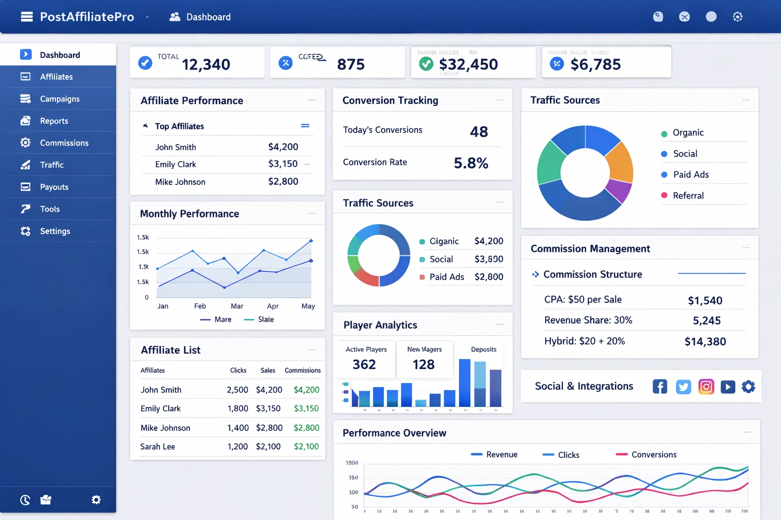 PostAffiliatePro affiliate management platform