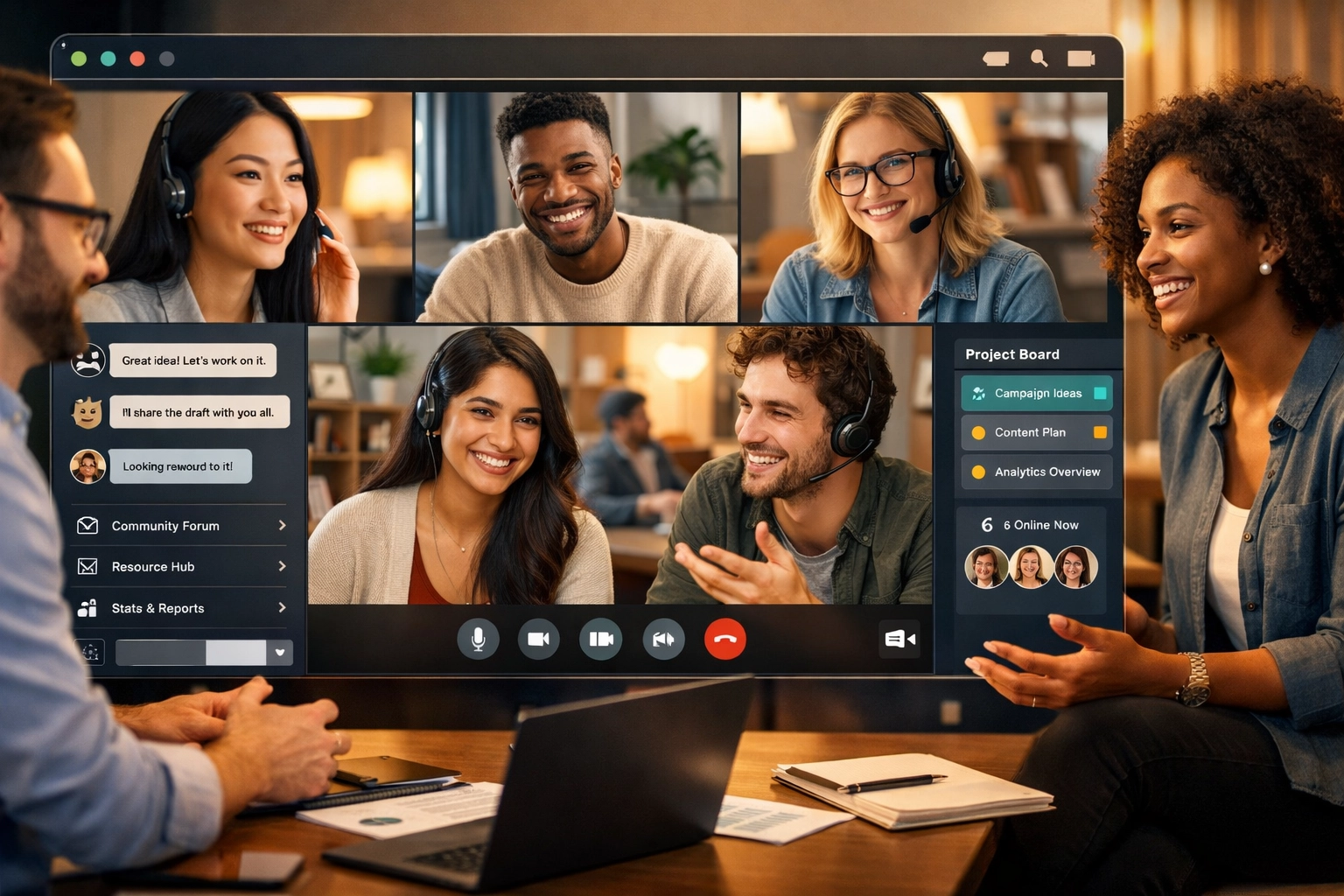 Communauté virtuelle d’affiliés et plateforme de networking avec groupe diversifié collaboratif