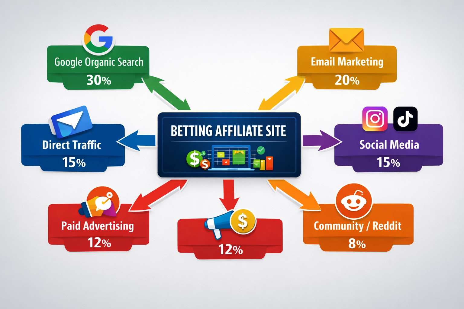 Schéma : Stratégie d’affiliation multicanale