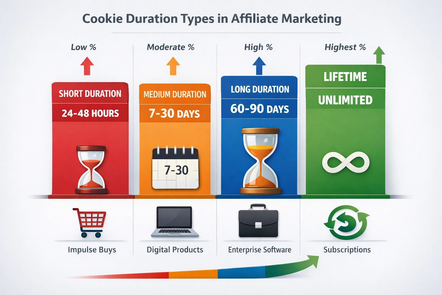 Comparaison des différents types de durée de cookie et leurs cas d’utilisation