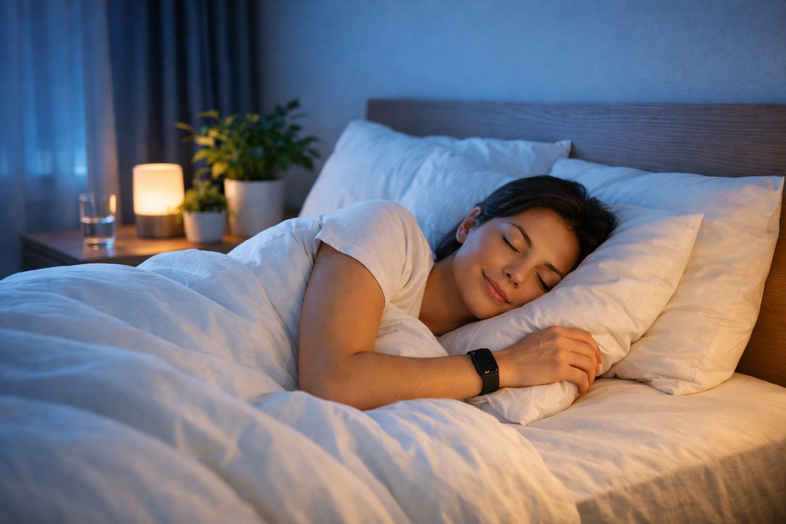 Environnement de chambre optimisé pour un sommeil de qualité et la récupération