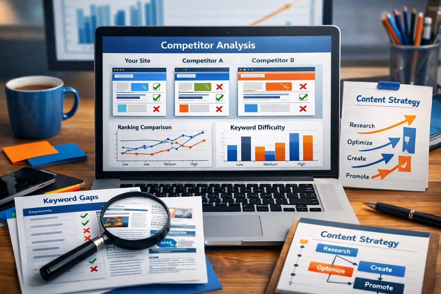 Competitor analysis and keyword research tools