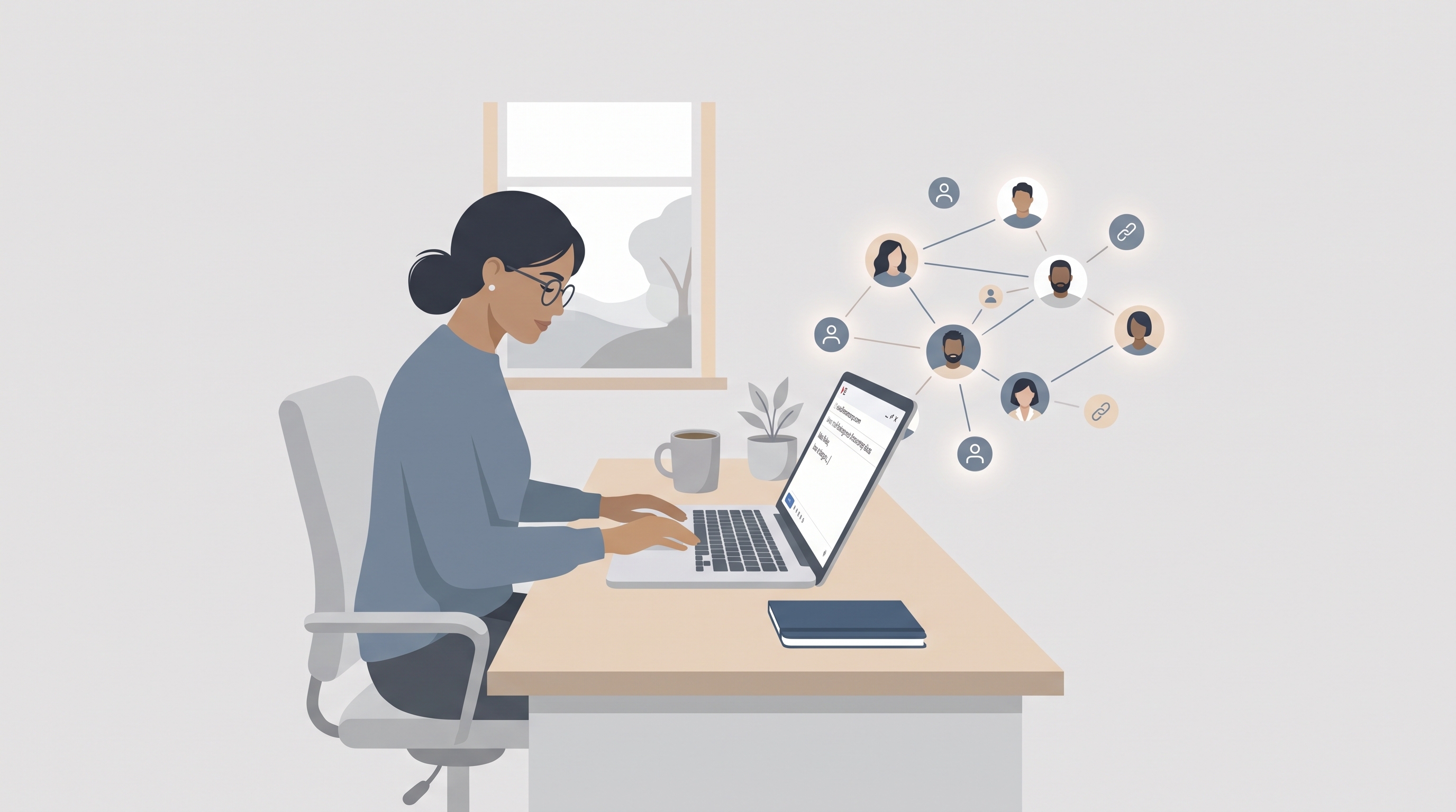 Un professionnel rédigeant un e-mail de prospection d'affiliation personnalisé