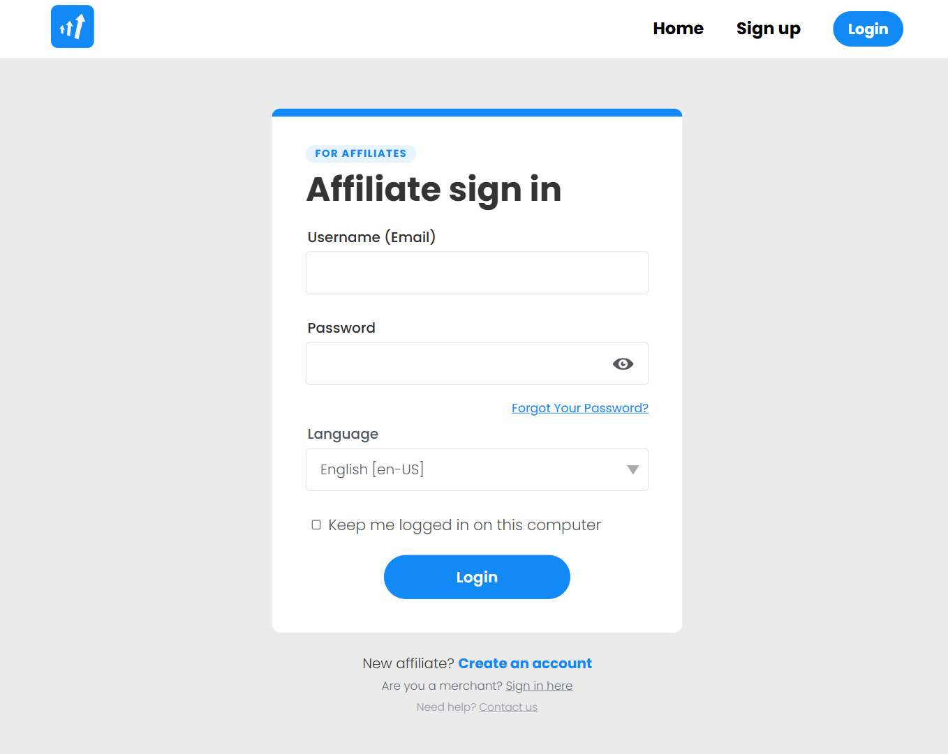 Écran de connexion affilié actualisé de Post Affiliate Pro
