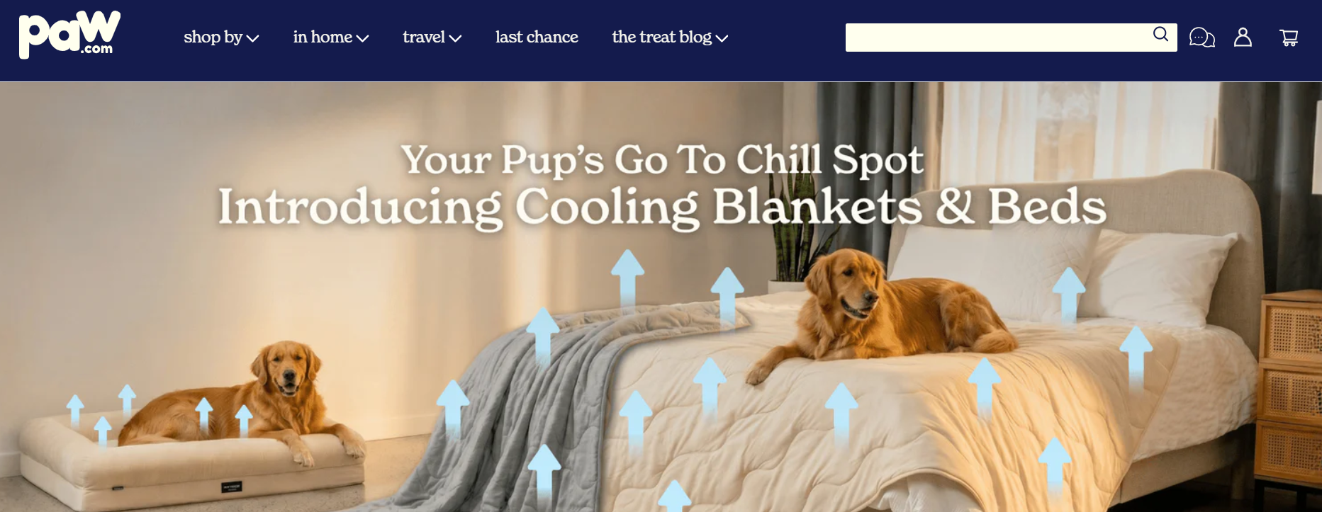 Capture d'écran du site web Paw