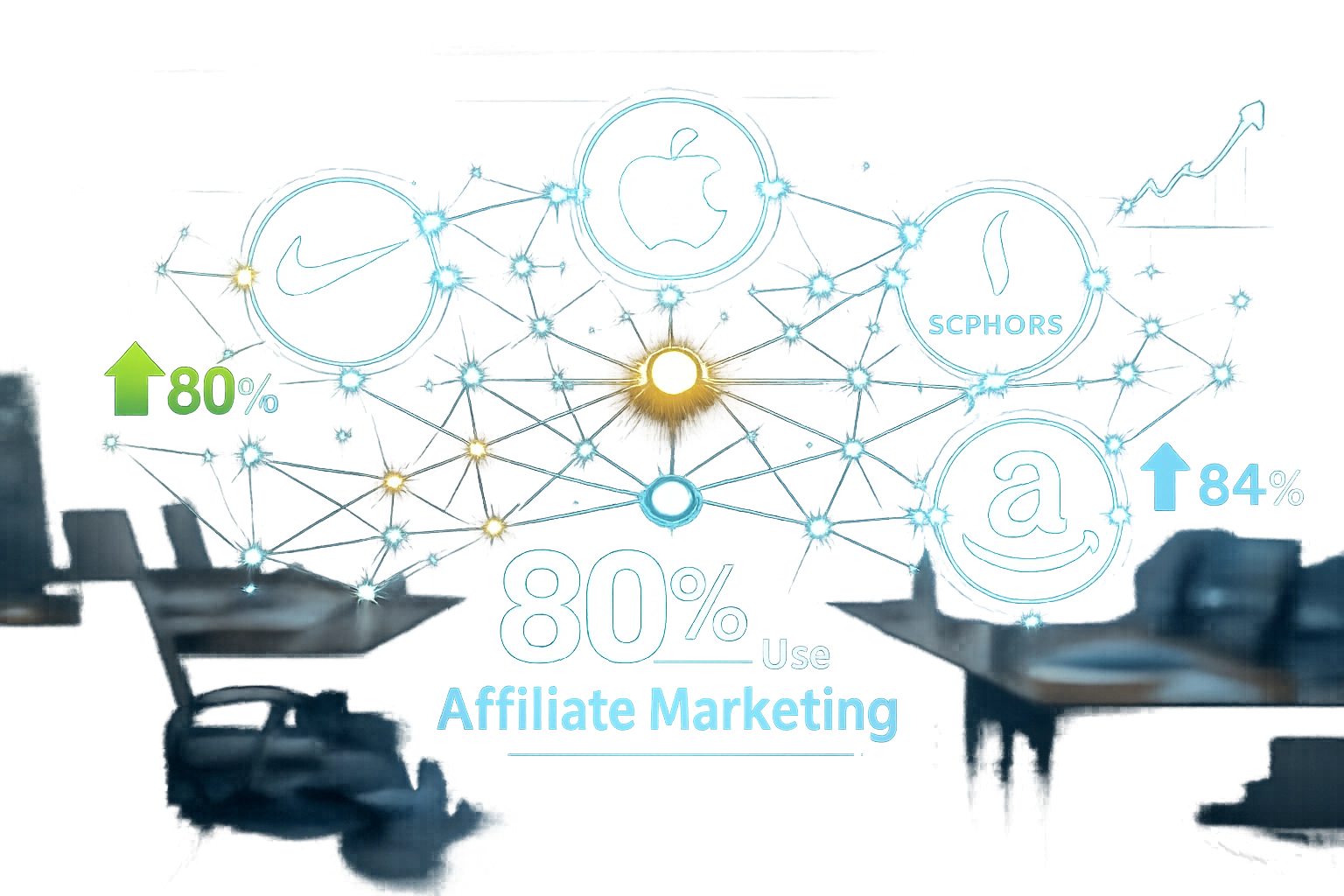Visualisation du réseau de marketing d'affiliation utilisé par 80 % des marques