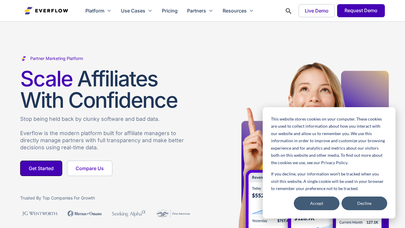 Plateforme de marketing partenaires Everflow