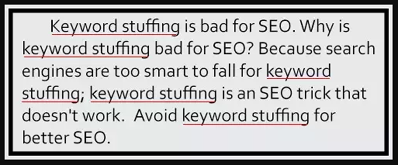 Le keyword stuffing nuit au SEO