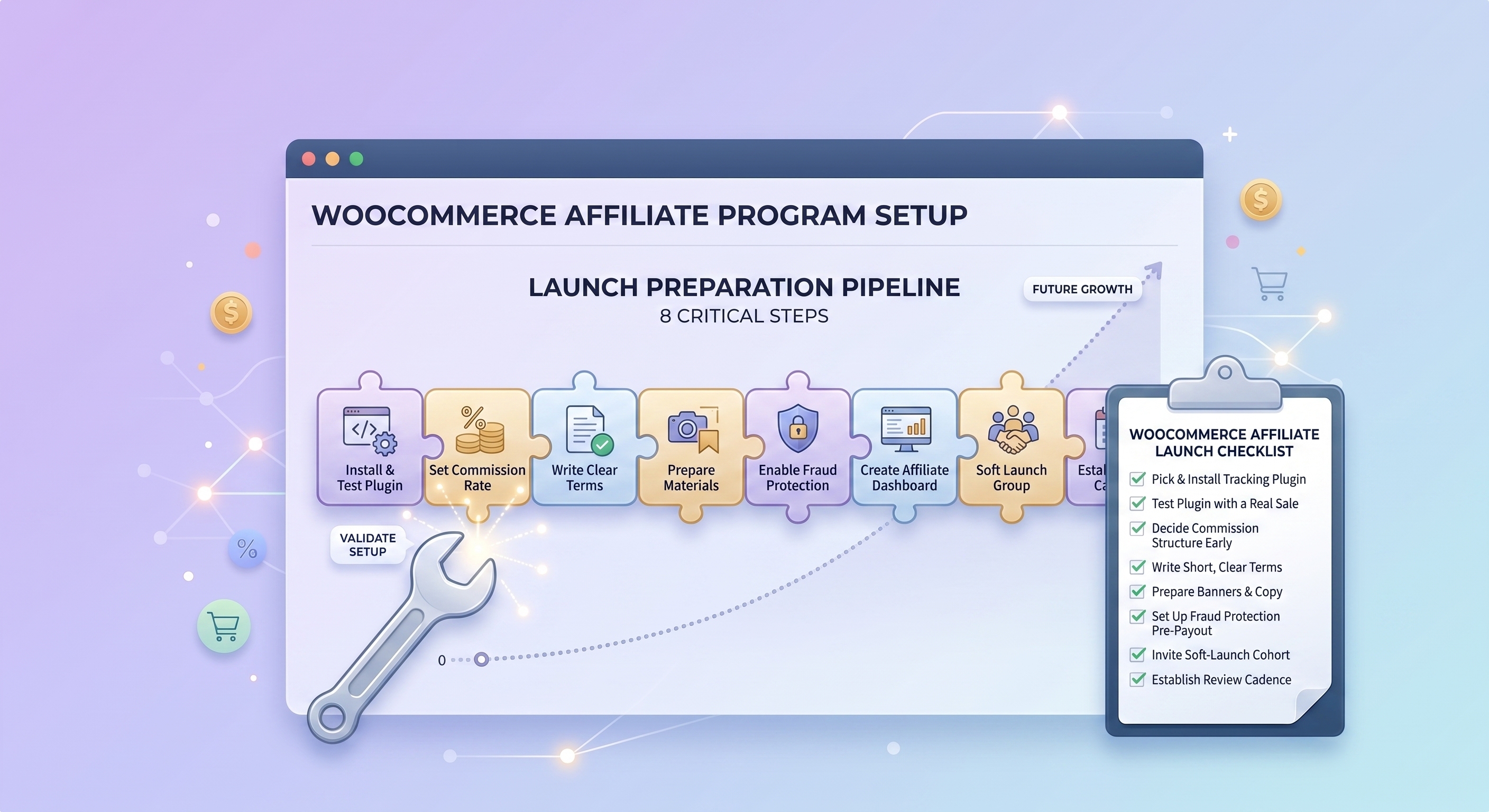 Checklist de lancement du programme d'affiliation WooCommerce