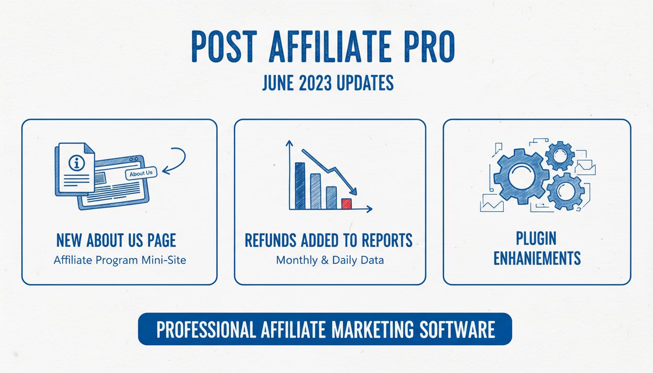 Mises à jour de Post Affiliate Pro juin 2023 : Nouvelles fonctionnalités & améliorations