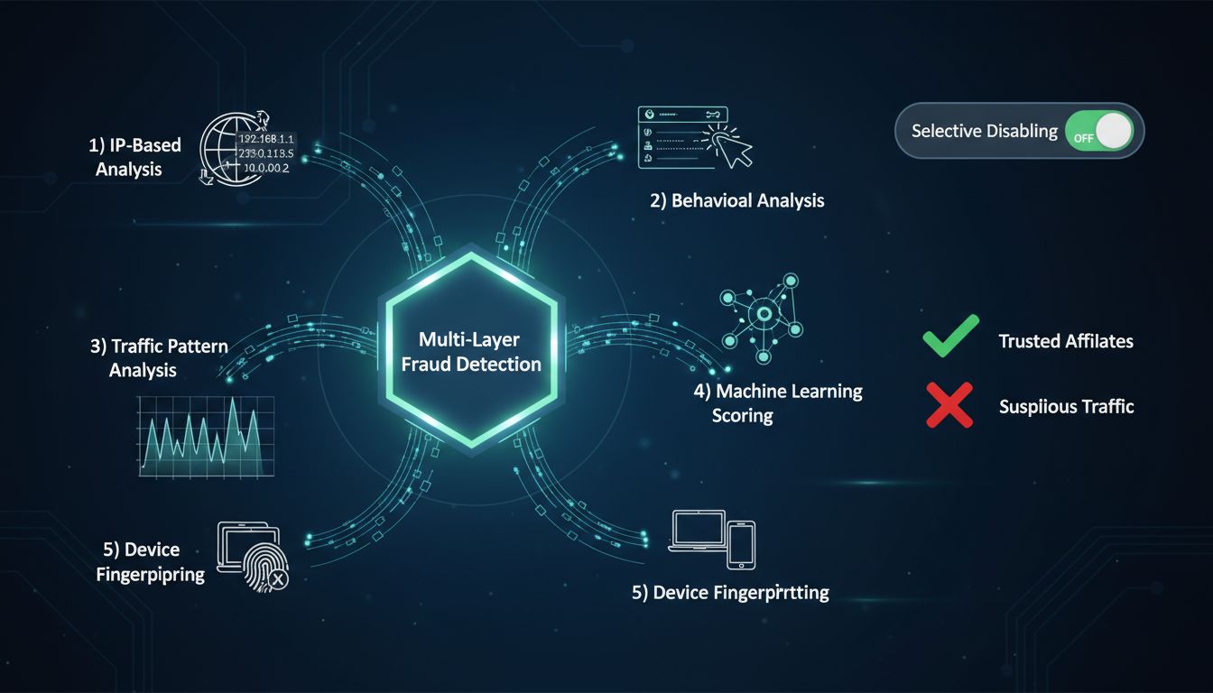 Système de protection contre la fraude au clic multi-niveaux avec contrôles de désactivation sélective