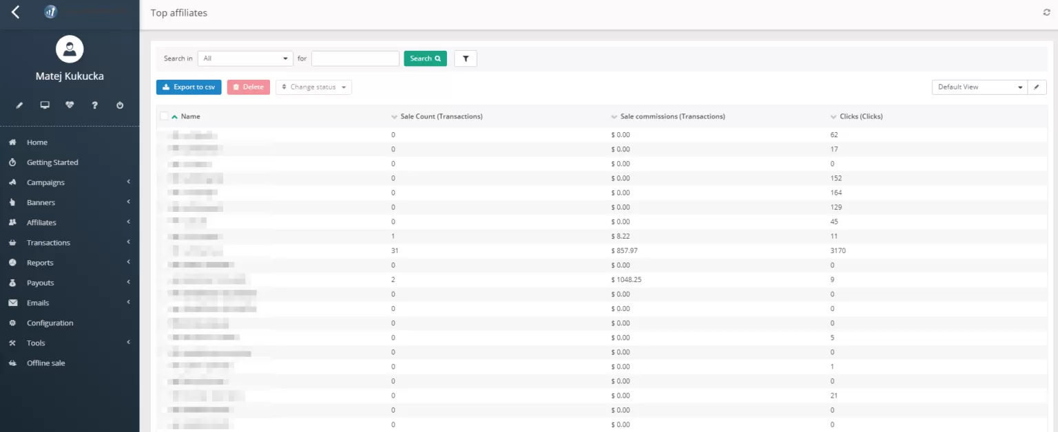 Post Affiliate Pro rapports - meilleurs affiliés