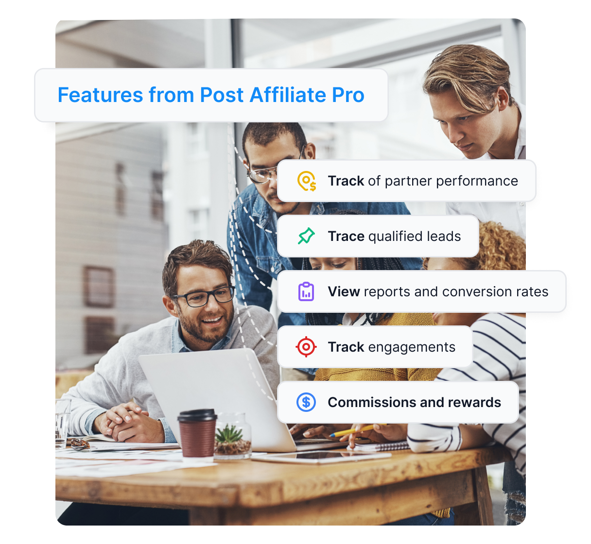 Un aperçu des principales fonctionnalités de Post Affiliate Pro.