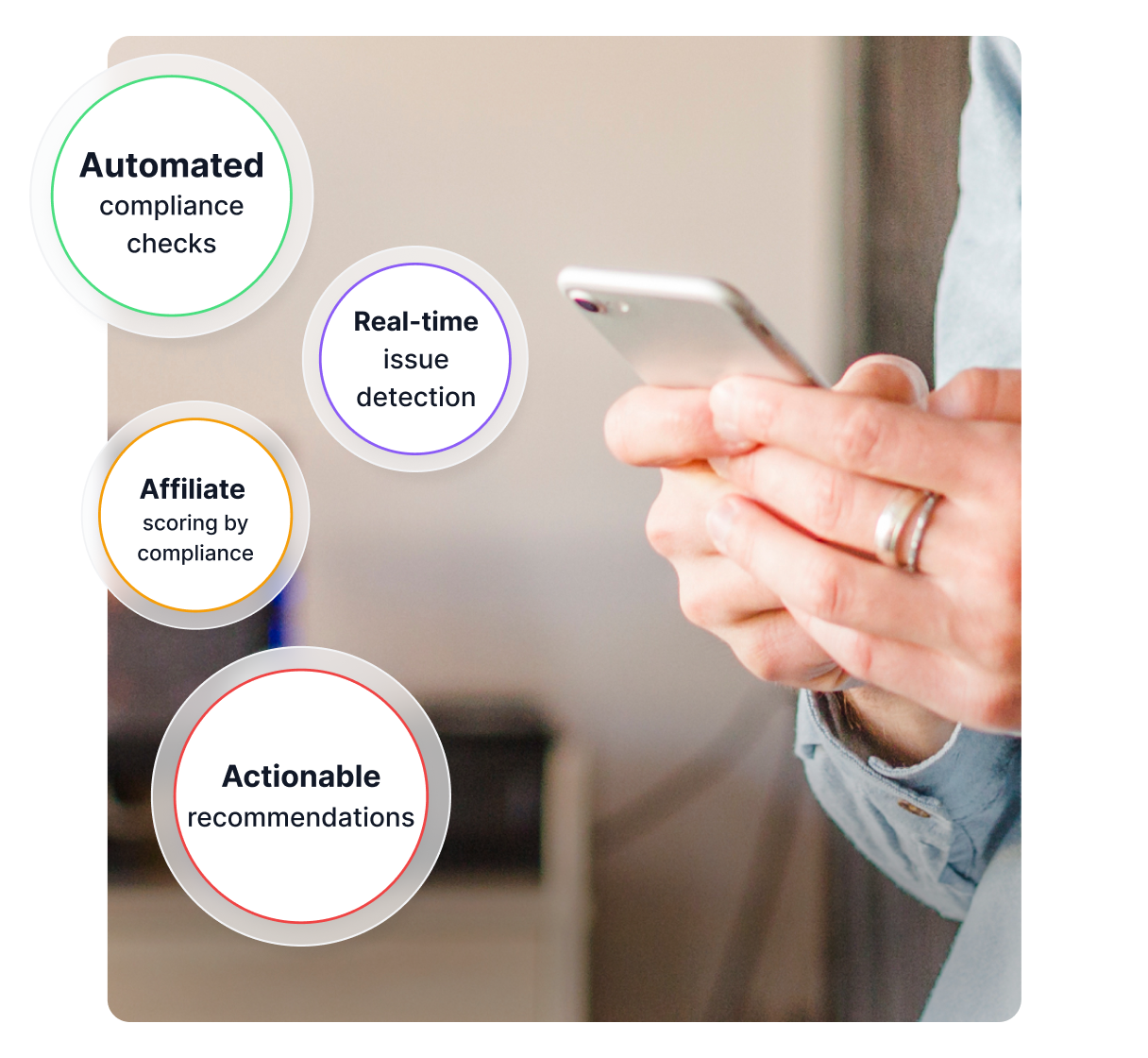 Tableau de bord de surveillance IA affichant la conformité de la marque et l'analyse du contenu