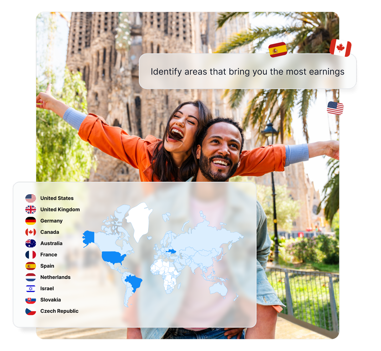 Fonctionnalité de superposition cartographique dans Post Affiliate Pro affichant la répartition géographique du succès des programmes d'affiliation.