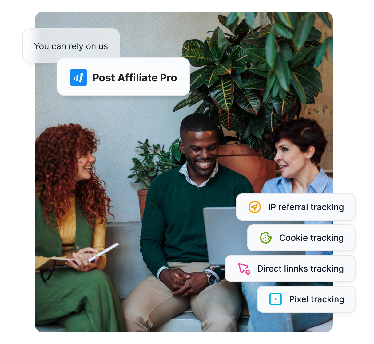 Une capture d'écran du tableau de bord Post Affiliate Pro avec une vue d'ensemble et des indicateurs.